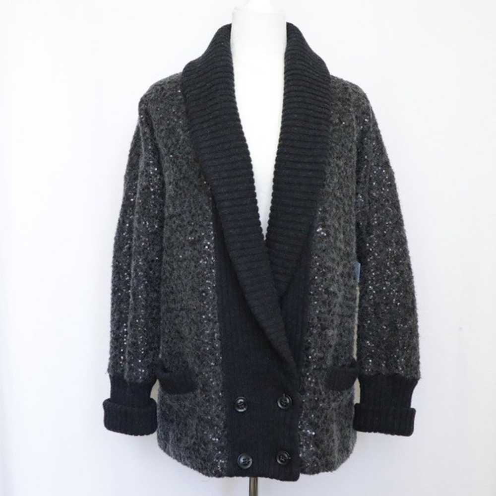 Diane Von Furstenberg Gray Sweater Coat - image 3
