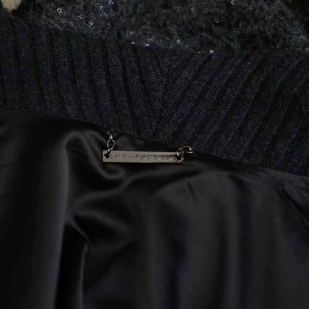 Diane Von Furstenberg Gray Sweater Coat - image 5