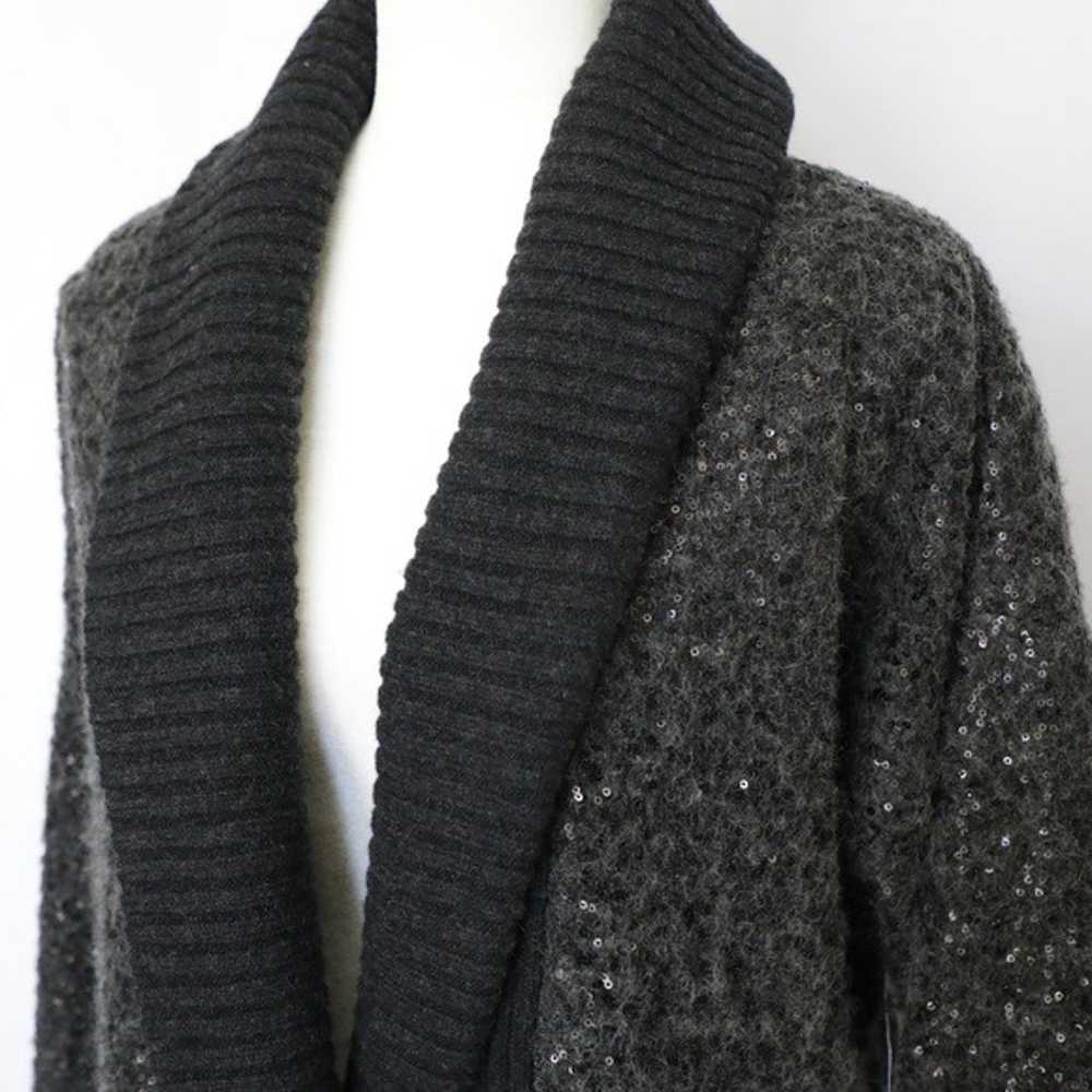 Diane Von Furstenberg Gray Sweater Coat - image 6