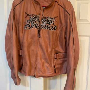 Woman Harley Davidson leather jacket