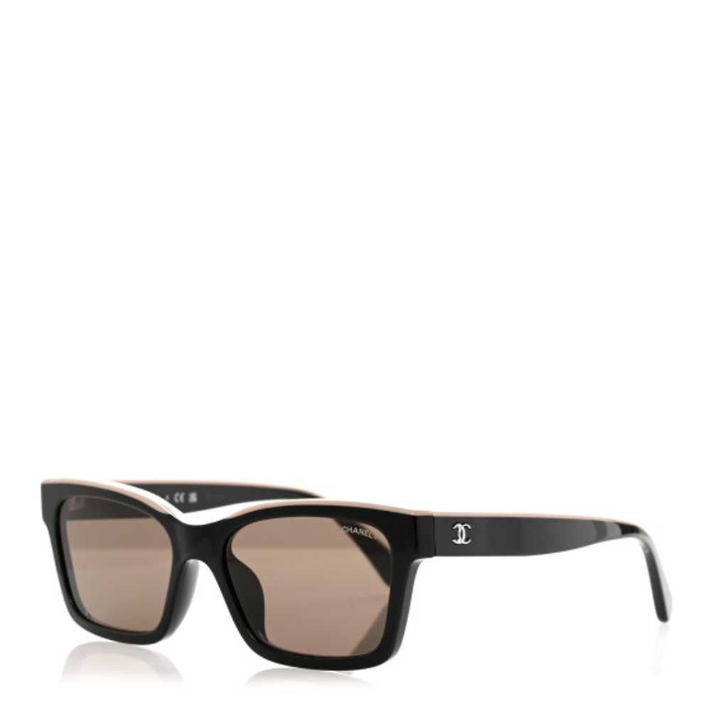 CHANEL Acetate Square Sunglasses 5417-A Black - image 1