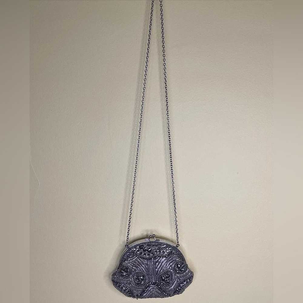 Vintage style formal beaded crossbody chain purse - image 5