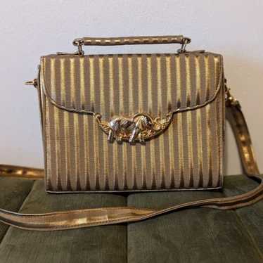 Tango Bag Gold Tone Bag with Metal Elephant detail