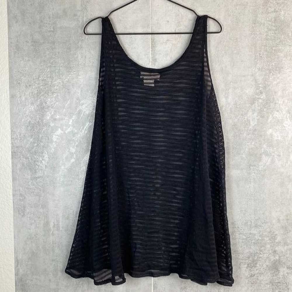 Vintage black mesh dress - image 2