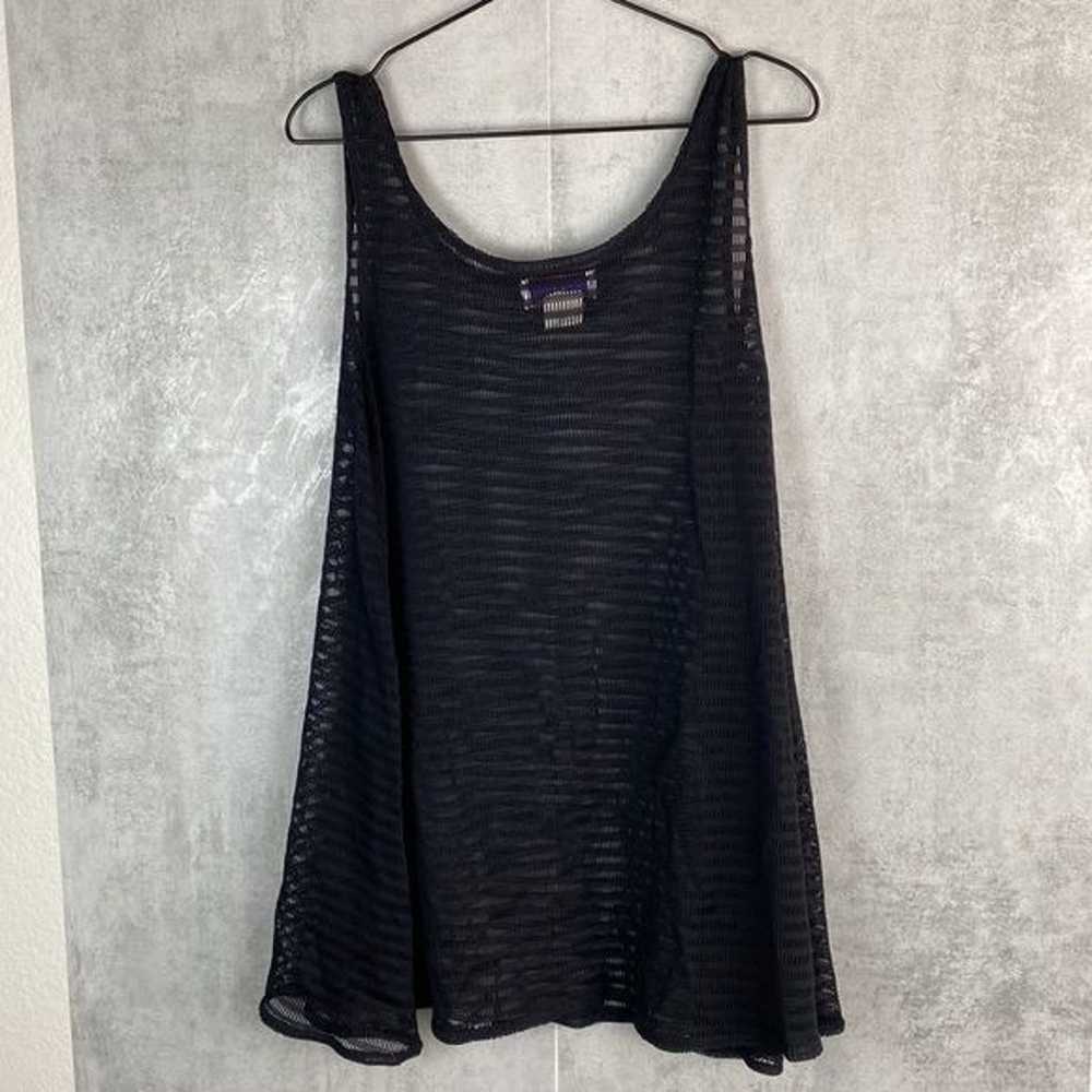 Vintage black mesh dress - image 7