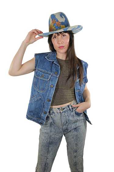 1970s Guess Denim Unisex Vest Selected By Moons +… - image 1