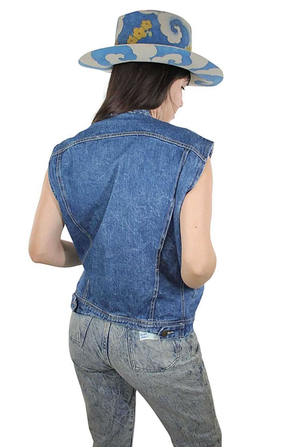 1970s Guess Denim Unisex Vest Selected By Moons +… - image 3