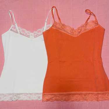Express bundle of 2 y2k coquette tank tops size s… - image 1