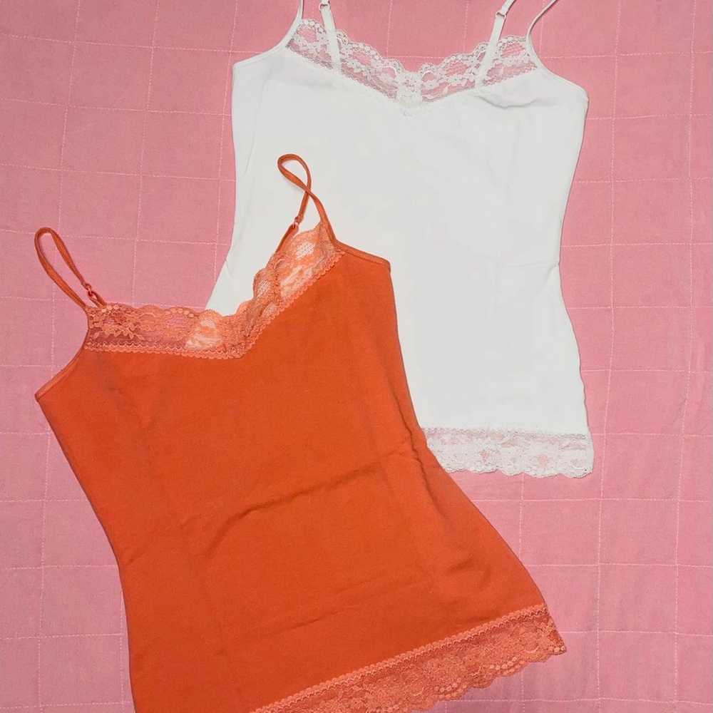 Express bundle of 2 y2k coquette tank tops size s… - image 2