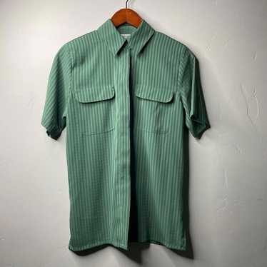 Vintage 80s Green Button Up