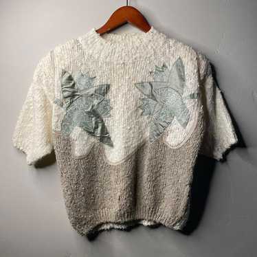 Vintage Knit Blouse Size Large - image 1