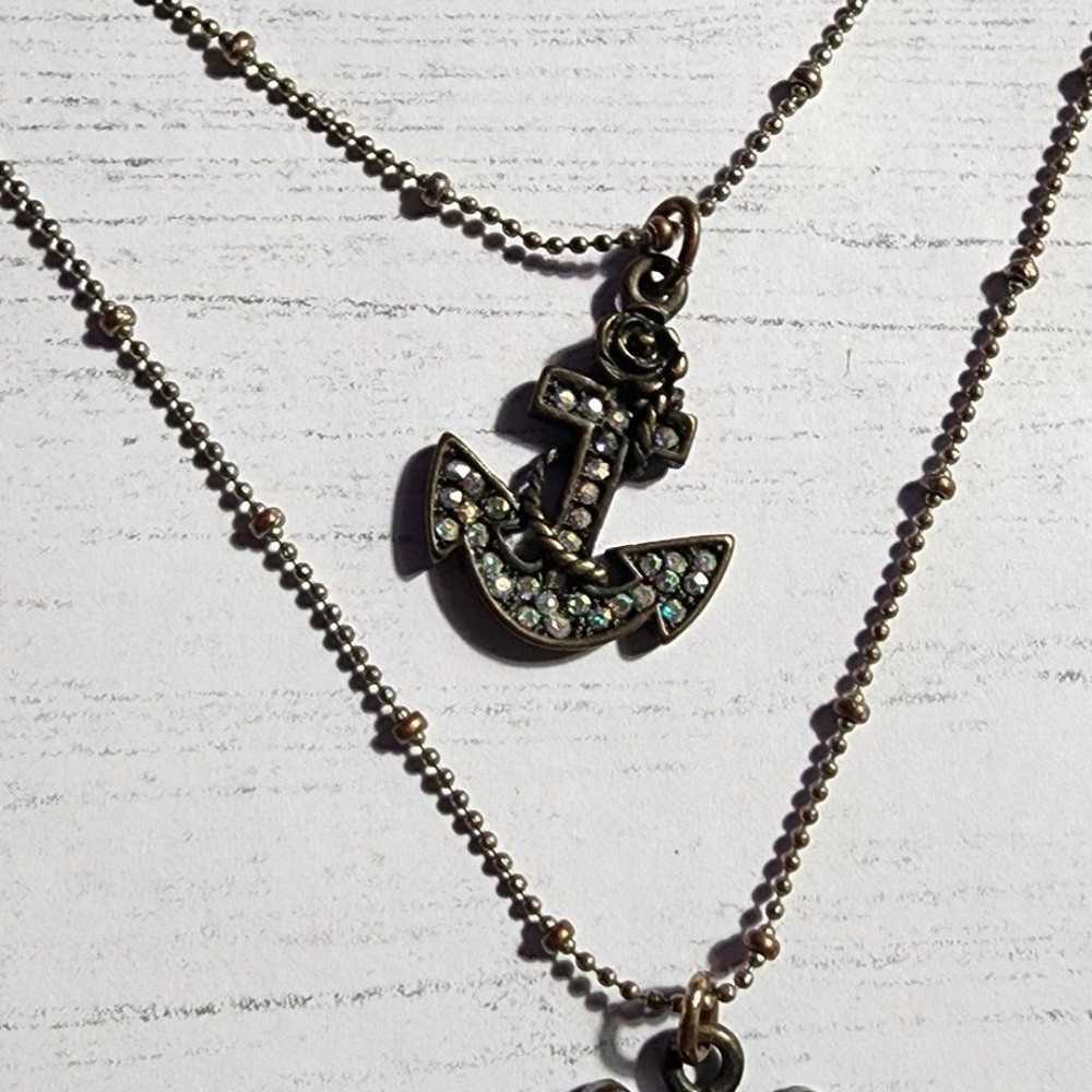 Vintage Betsey Johnson Heart/Anchor Necklace - image 4