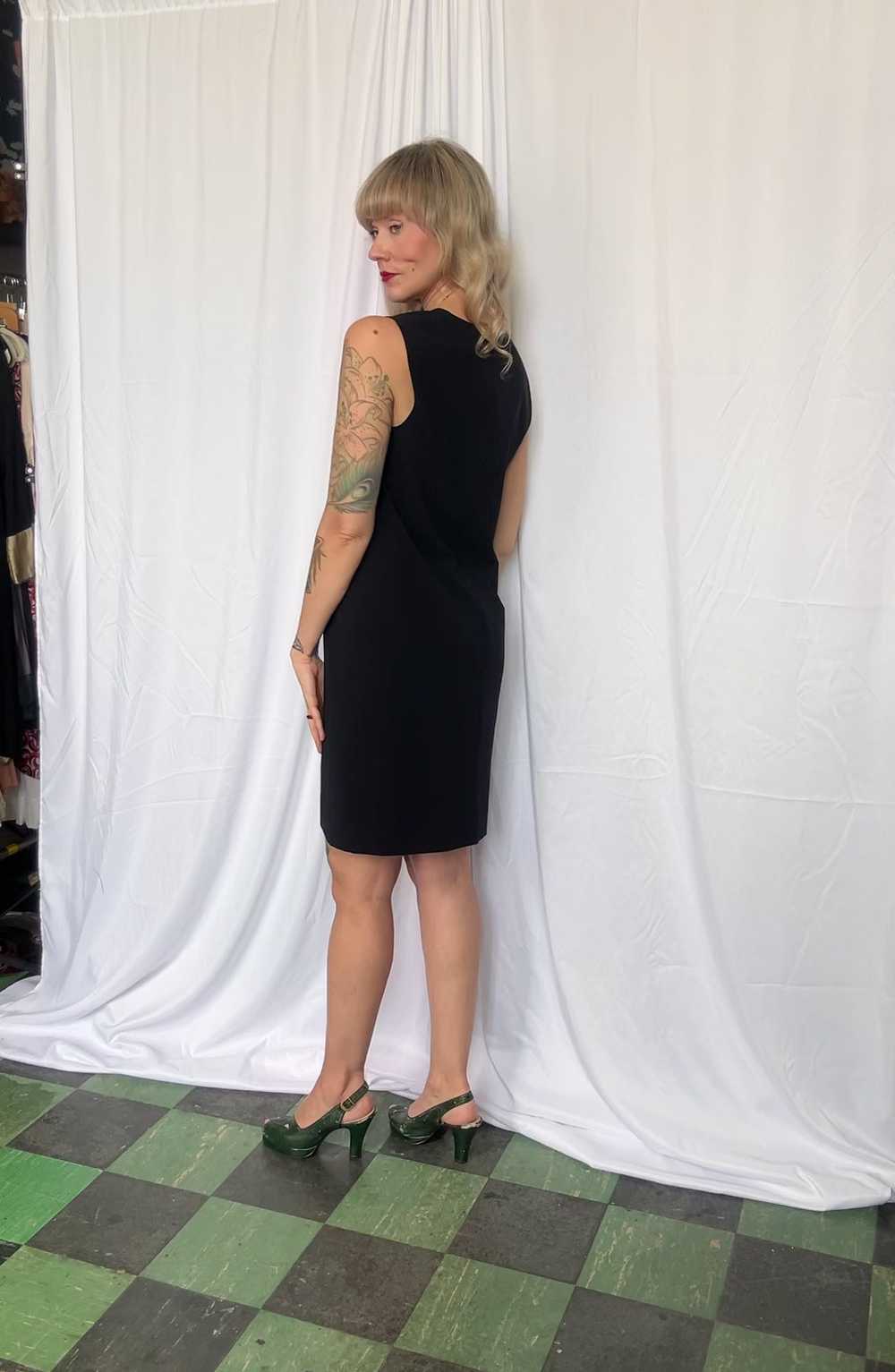 1990s Max Mara Black Sheath Dress - Medium - image 11