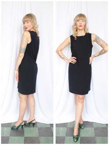 1990s Max Mara Black Sheath Dress - Medium - image 1