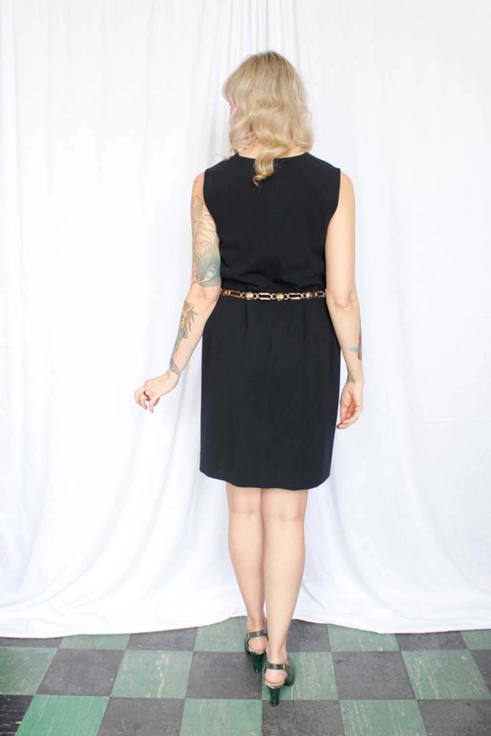 1990s Max Mara Black Sheath Dress - Medium - image 2