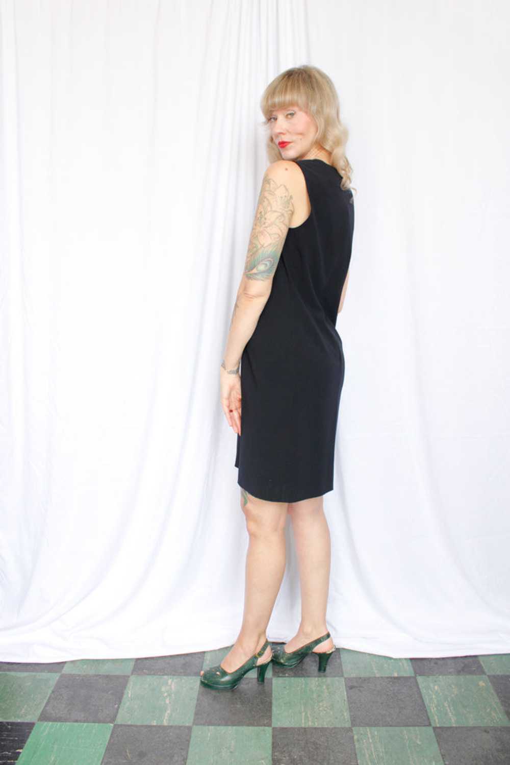 1990s Max Mara Black Sheath Dress - Medium - image 6