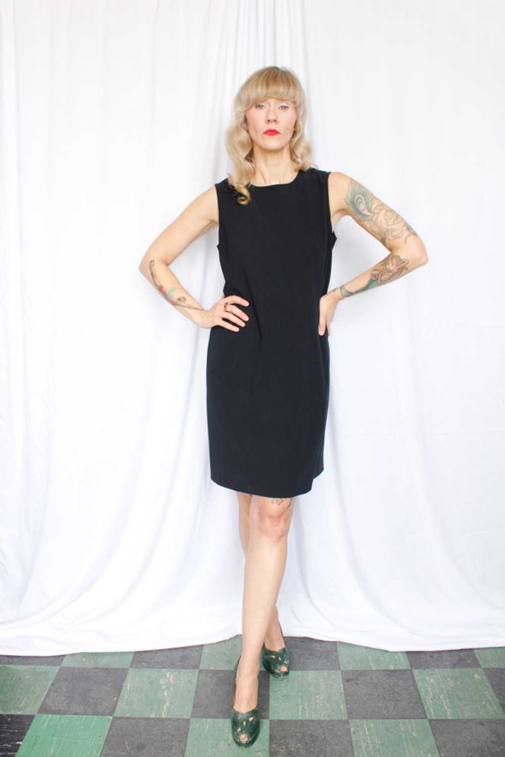 1990s Max Mara Black Sheath Dress - Medium - image 7