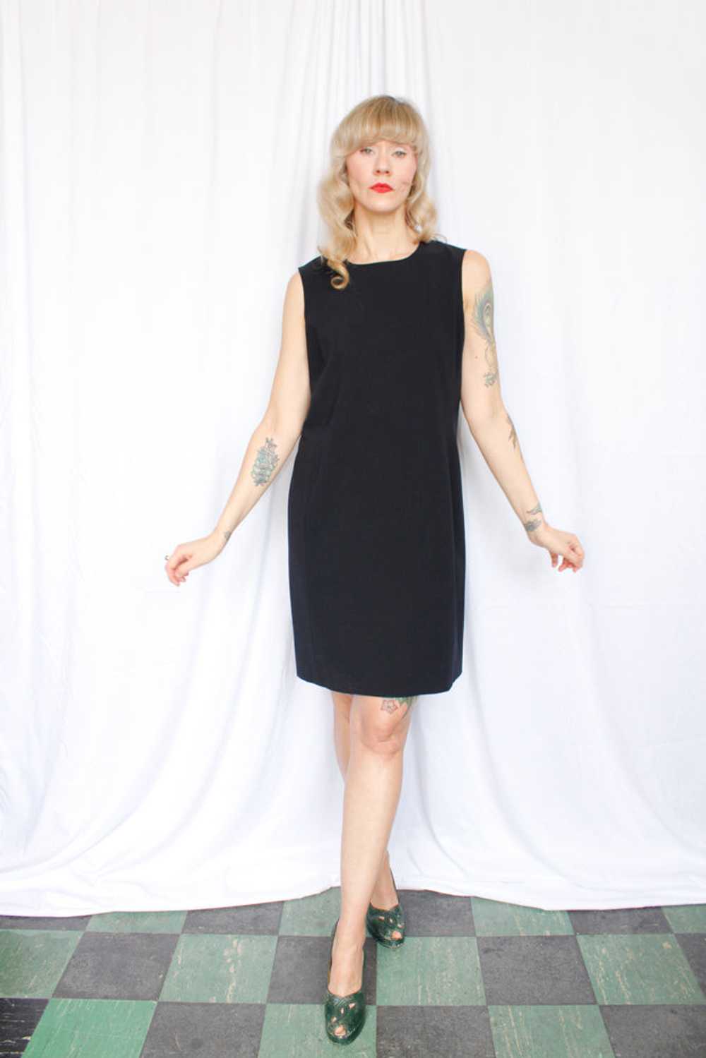 1990s Max Mara Black Sheath Dress - Medium - image 8