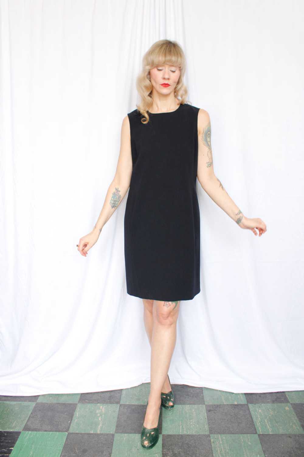 1990s Max Mara Black Sheath Dress - Medium - image 9