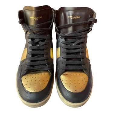 Saint Laurent Sl/100H leather high trainers