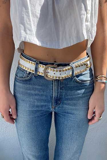 90s Gold Studded Anne Klein Belt Selected by Madl… - image 1