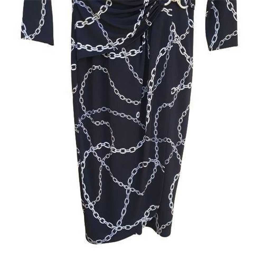 Vtg Thalia Sodi Witchy Chain Link Print Midi Mock… - image 5