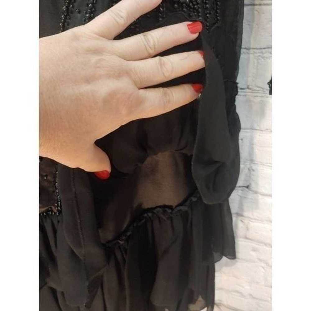 Black Tie VINTAGE Women's Size 8 Black Silk & Chi… - image 4