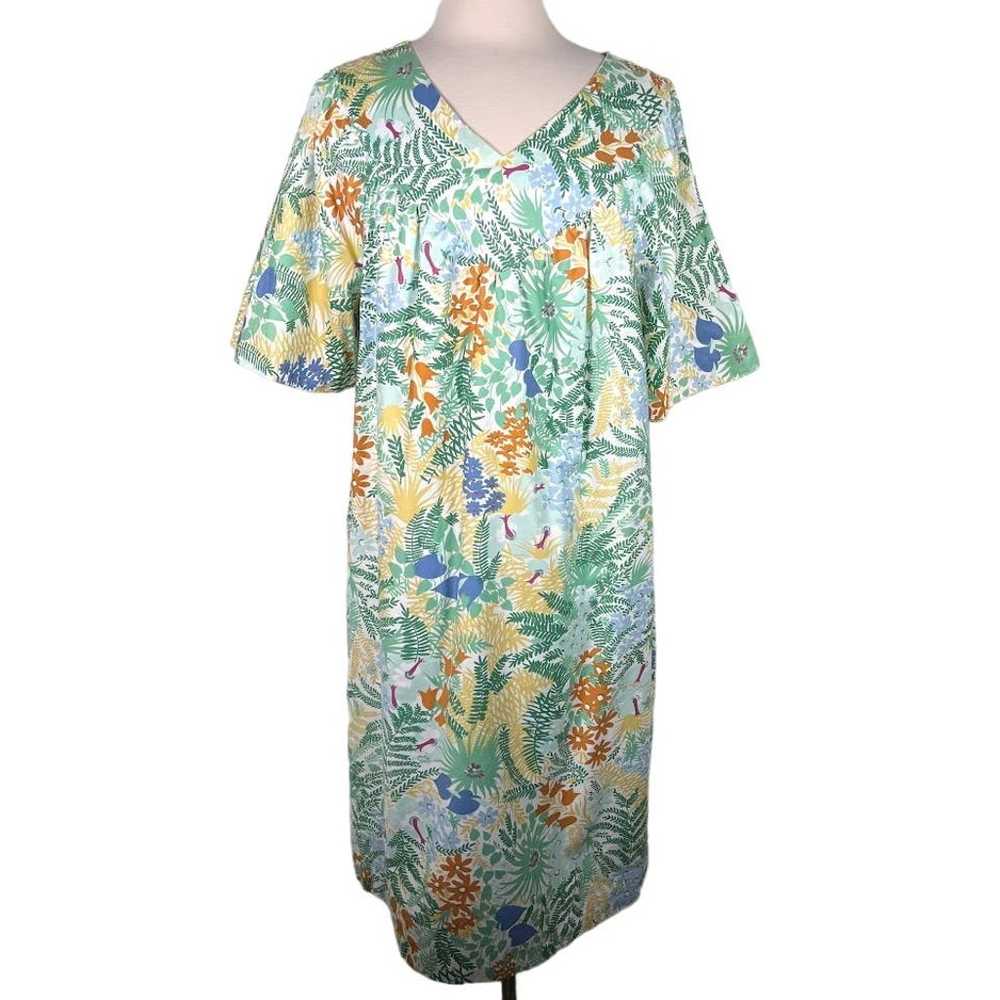 Vtg Sears Women's Pure Cotton Floral Print House … - image 1