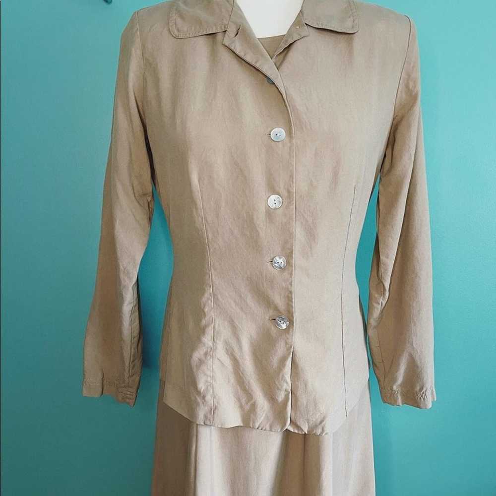 Vintage khaki dress suit in 6 - image 4