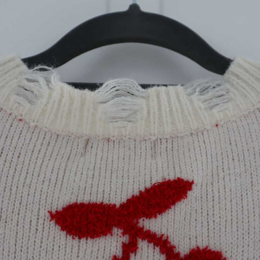 Altar'd State Destroyed Cherry Sweater Size XS Di… - image 8