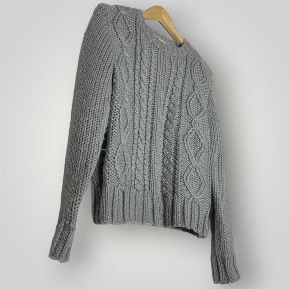 Vintage 1970s Cableknit Sweater Crewneck Pullover… - image 3