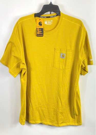 Carhartt Men Yellow Relaxed Fit T Shirt XL