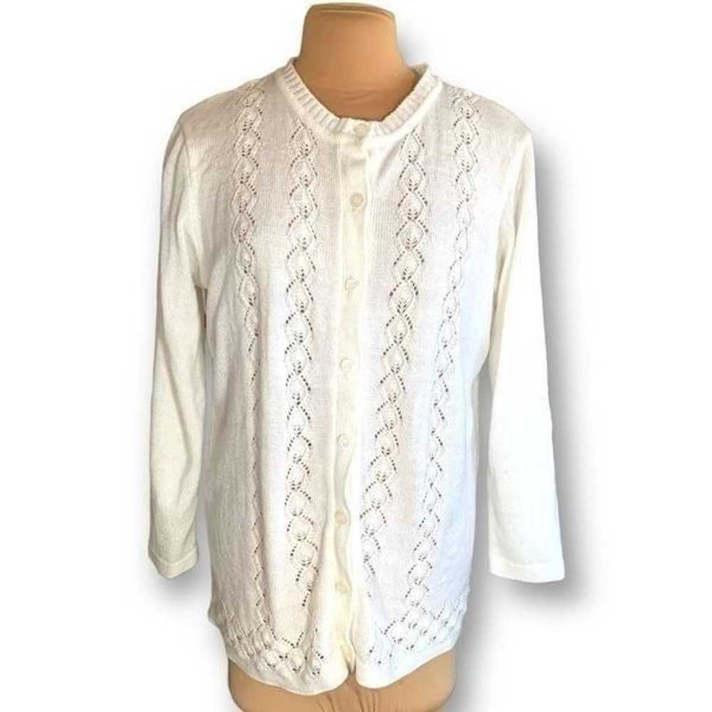 Vintage Only Necessities Cardigan Sweater Off Whi… - image 10