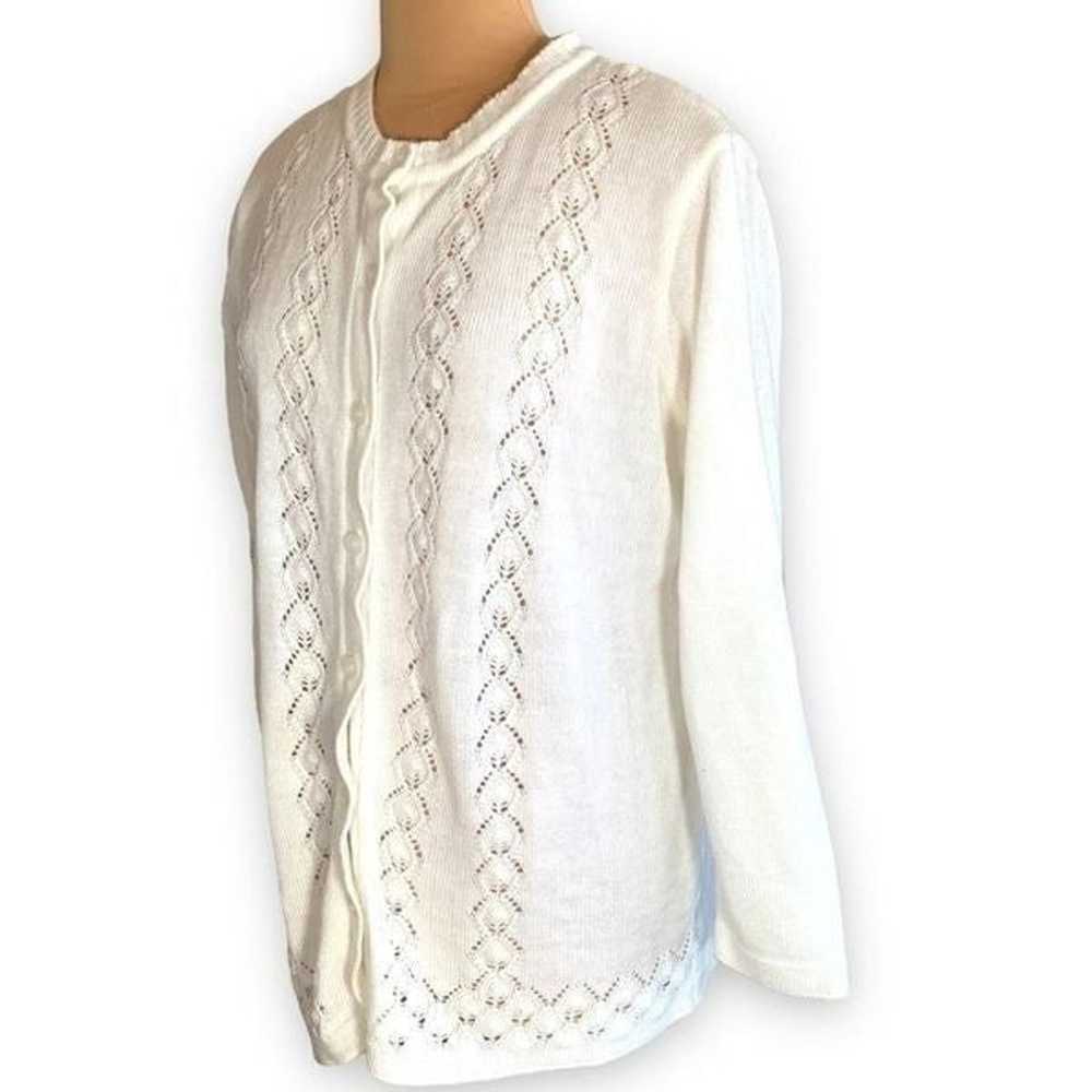 Vintage Only Necessities Cardigan Sweater Off Whi… - image 6