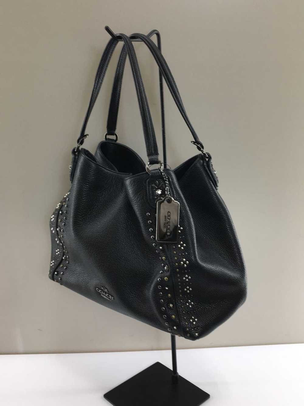 [Japan Used Bag] Used Coach Bag/Leather/Blk/57241… - image 2