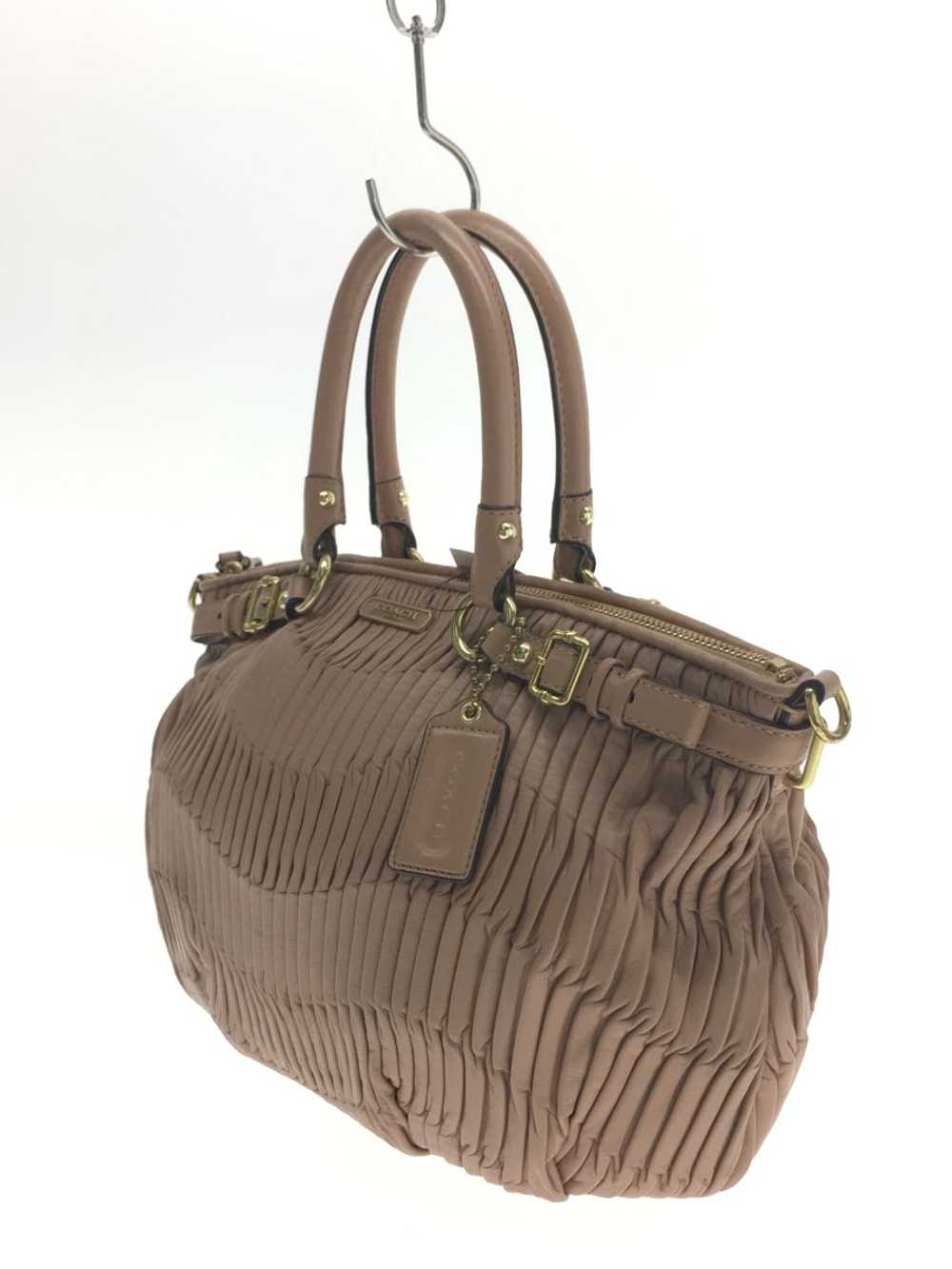 [Japan Used Bag] Used Coach Bag/Leather/Cml/Plain… - image 2