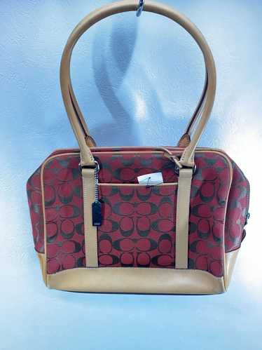 [Japan Used Bag] Used Coach Handbag/Canvas/Red/60… - image 1