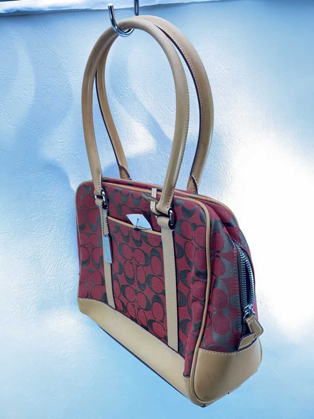 [Japan Used Bag] Used Coach Handbag/Canvas/Red/60… - image 2