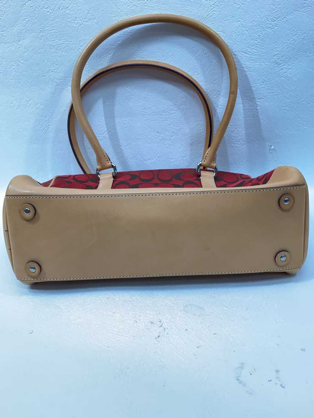 [Japan Used Bag] Used Coach Handbag/Canvas/Red/60… - image 4