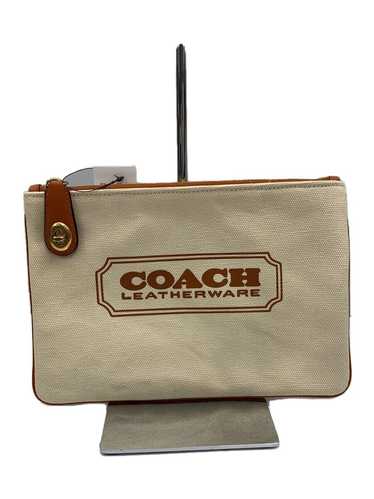 [Japan Used Bag] Used Coach Clutch Bag/Canvas/Crm 