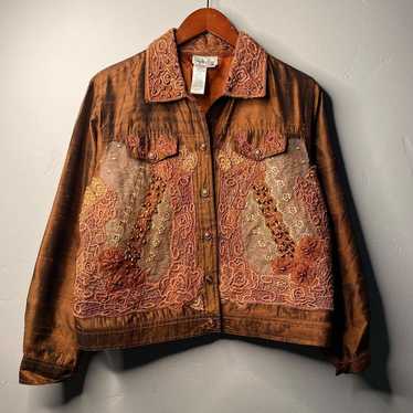 Gold Jacket Vintage Y2k Size Medium - image 1