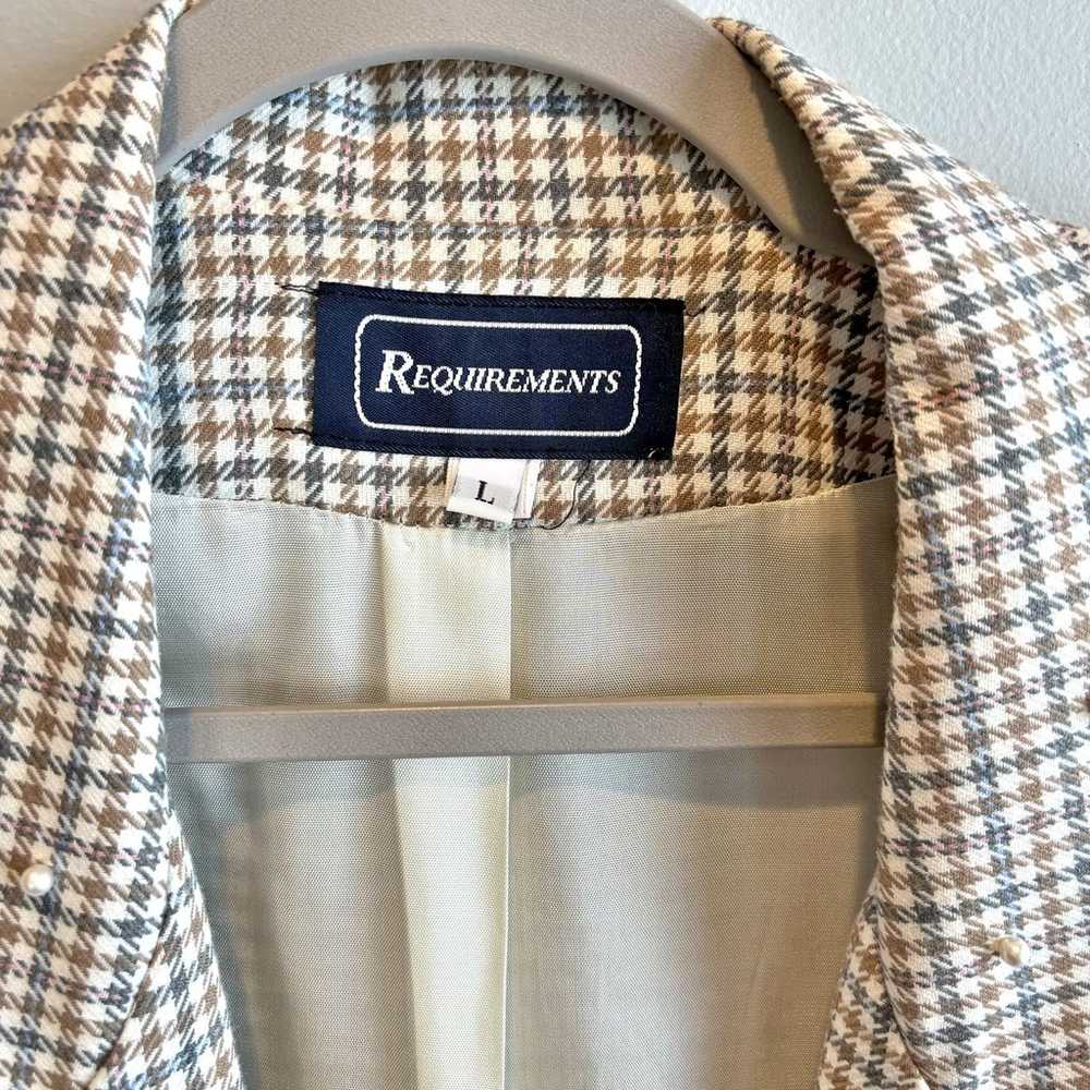 Vintage Requirements Houndstooth & Pearl Accent B… - image 4