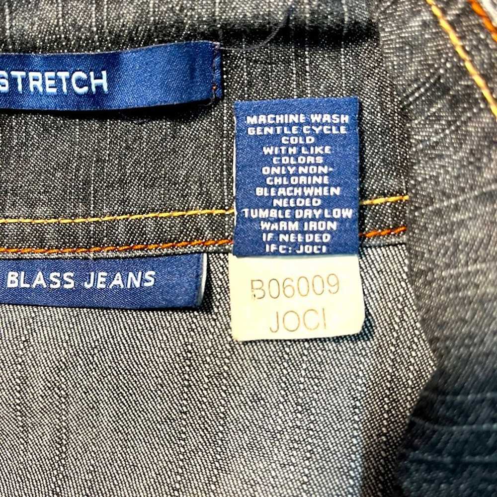 Vintage Bill Blass Jean Jacket, dark wash stretch… - image 9