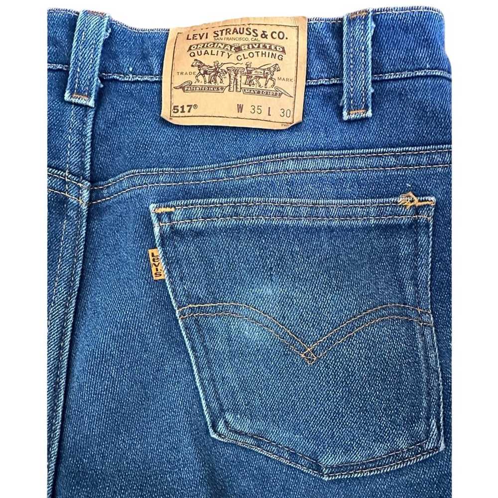 levi's • true vintage orange tab 517 blue jeans p… - image 10