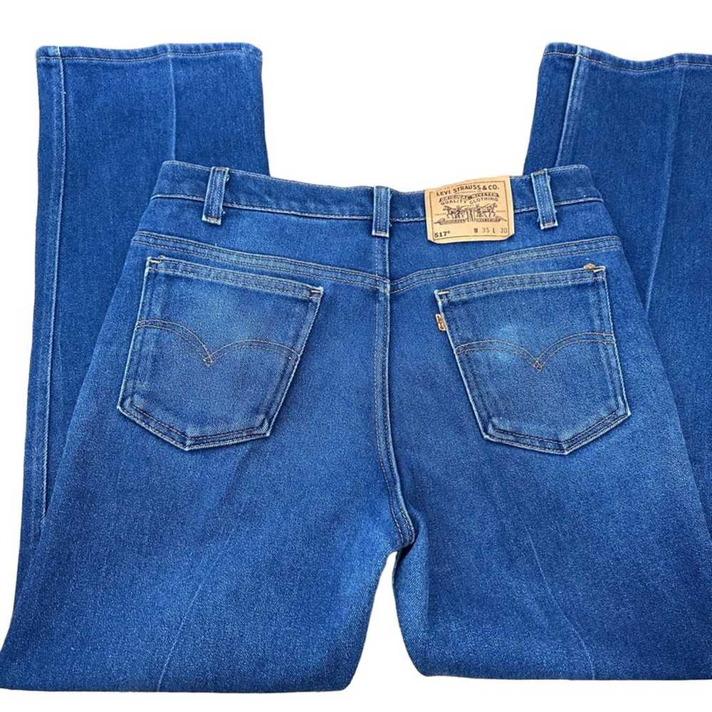 levi's • true vintage orange tab 517 blue jeans p… - image 11