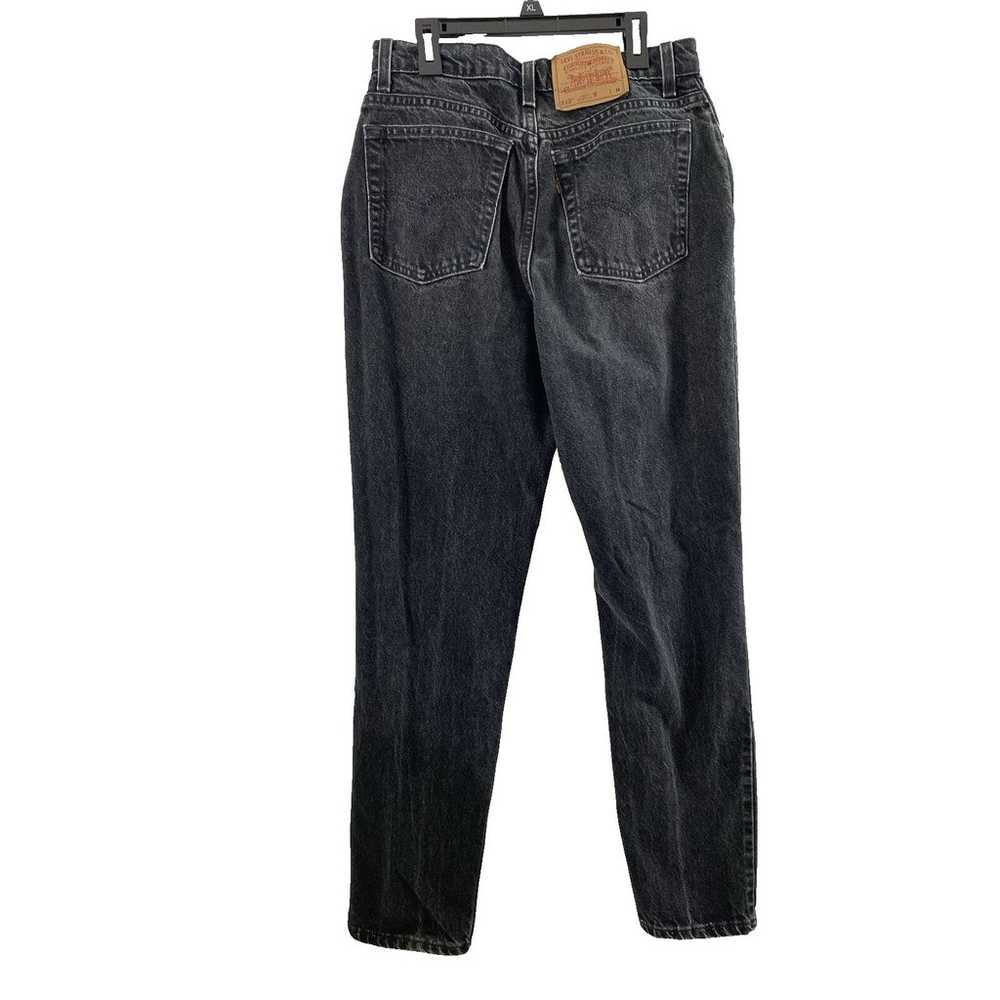 Vintage Levi's 512 Jeans Juniors 13 Black Denim S… - image 2