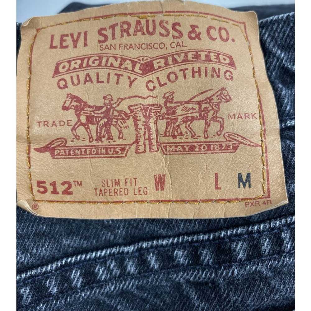 Vintage Levi's 512 Jeans Juniors 13 Black Denim S… - image 3