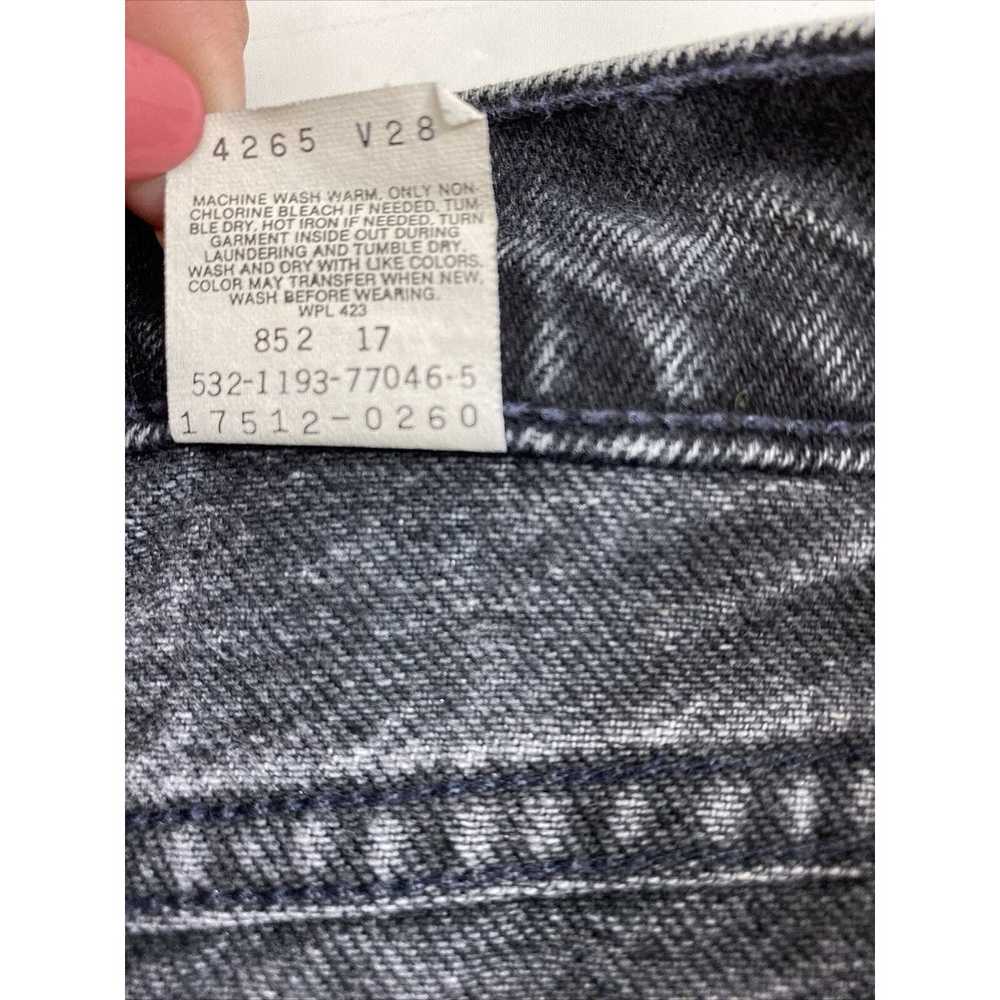 Vintage Levi's 512 Jeans Juniors 13 Black Denim S… - image 5