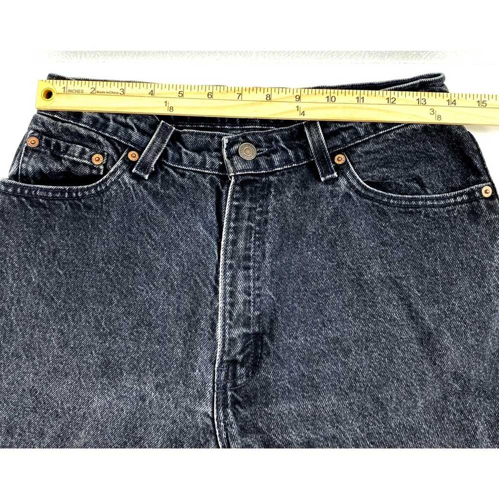 Vintage Levi's 512 Jeans Juniors 13 Black Denim S… - image 6