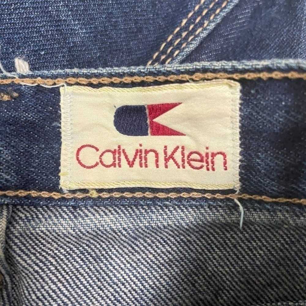Womens Vintage 70s Calvin Klein High Waisted Deni… - image 9